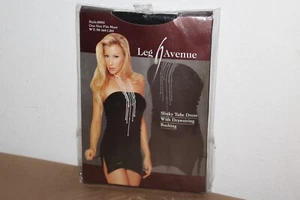 Leg Avenue Style 8005 Black Slinky Tube Dress w/Drawstring Ruching OSFM - Picture 1 of 5