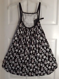-HANKY PANKY BABYDOLL BLACK PINK GRAY WHITE BOWS ENTICING PERFUMES PRINT 1X - Picture 1 of 7
