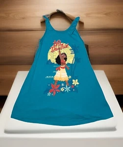 Disney Parks Moana Tank Dress Shoulder Details Blue Vacation Beach GIRLS XXS - Picture 1 of 10