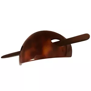 French Amie Oval Arch Handmade Celluloid Hair Bun Cover with Stick for Women - Picture 1 of 29