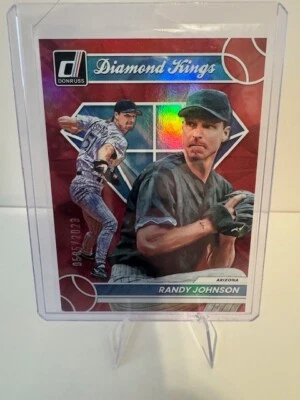 2023 Panini Donruss Randy Johnson #11 Diamond Kings Red Holo Arizona 0505/2023 - Image 1 of 3