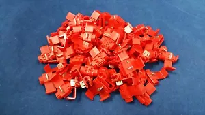 18-22 GAUGE SCOTCH LOCK RED 100 PK CRIMP TERMINAL AWG GA CONNECTOR CAR SUV - Picture 1 of 1