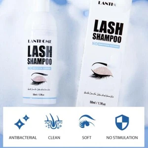 50ml Eyelash Extension Foam Cleanser Shampoo Brush Foaming New Lash Cleaner I9V0 - Picture 1 of 12