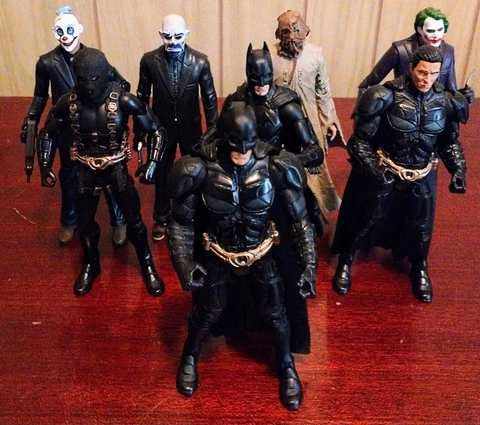 Mattel The Dark Knight Movie Masters Batman Lot Of 8 Figures Loose NM Cover
