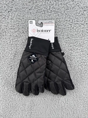 Isotoner Quilted Insulated Fleece Lined Touchscreen Gloves Men's Sz Medium NWT - Image 1 of 4