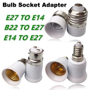 B22 E14 to E27 Converter Lamp Holder Converter Socket Light Bulb Holder Adapter - Picture 1 of 20