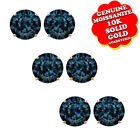 0.20 Ct Greenish Blue Moissanite Stud Earrings In Solid 10k White Gold