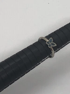 Delicado anillo de nudillos mariposa de plata talla 4�� Foto 1 de 4