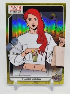 Black Widow 2023 Upper Deck Marvel Platinum Yellow Rainbow Parallel #176 - Picture 1 of 2