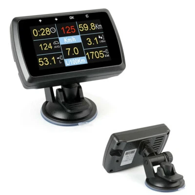 Car HUD OBD2 Gauge Head-up Display Over Speed Alarm Water Temp Fuel Consumption - Image 1 of 4