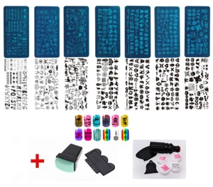 1-44 Set Manicure Nail Art Polish Stamping Print Plate Template+Stamper+Scraper - Picture 1 of 47