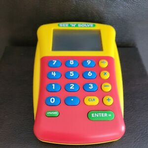 Educational Insights EI-8480 See 'N' Solve Yellow & Red Visual Calculator Tested