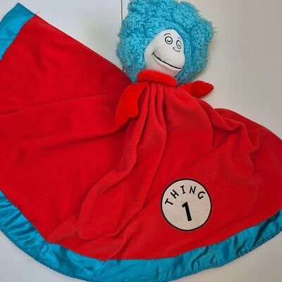 Manta de seguridad para bebé Dr. Seuss Thing 1 de colección gato de peluche en el sombrero Foto 1 de 4