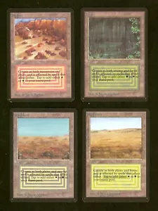MAGIC THE GATHERING FOUR DUAL LANDS BAYOU PLATEAU SAVANNAH SCRUBLAND *NEUWERTIG* - Bild 1 von 18