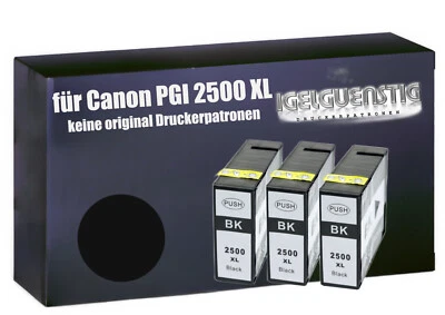 3x Tintenpatronen XL für Canon MAXIFY MB5050 MB5150 MB5350 ersetzt PGI-2500XL BK - Bild 1 von 4