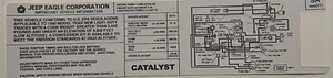 Grand Wagoneer 1990 Emissions Vacuum Decal Reproduction For Jeep - Bild 1 von 1