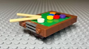Custom Lego MOC Pool/Billiards Table Classic Green Accessory Set + Instructions - Picture 1 of 1