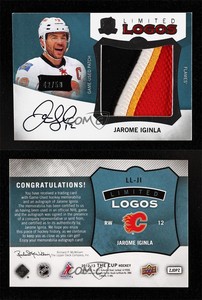 2012-13 Upper Deck The Cup Limited Logos /50 Jarome Iginla #LL-JI Auto HOF
