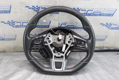 Subaru WRX STI EJ257 2017 2,5 L OEM cuero negro conjunto de volante #2673 Foto 1 de 4