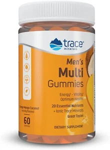 Trace Minerals Men�s Multi Gummies | Orange Mango Coconut Flavor | 60 count - Picture 1 of 6
