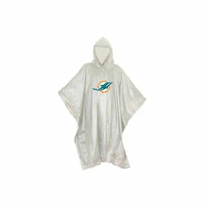 Neu Football Team klar Miami Dolphins Poncho 44" x 49" lizenziert leicht - Bild 1 von 1