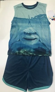 Saint Eve Shark Pajama Set - Boy's Size L (10-12)  NEW  $24 - Picture 1 of 3