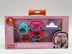 Bright Starts -Busy Birdies Carrier Toy Bar 0M+ -4 Melodies- NEW - Picture 1 of 6