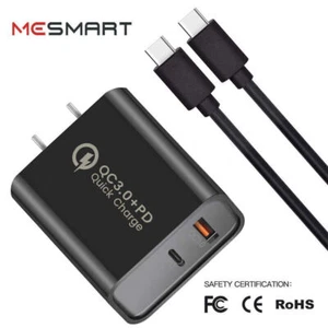 Cargador de pared rápido USB tipo C cable USB C para iPad Pro Air iPhone 15 Pro Max Plus - Imagen 1 de 20