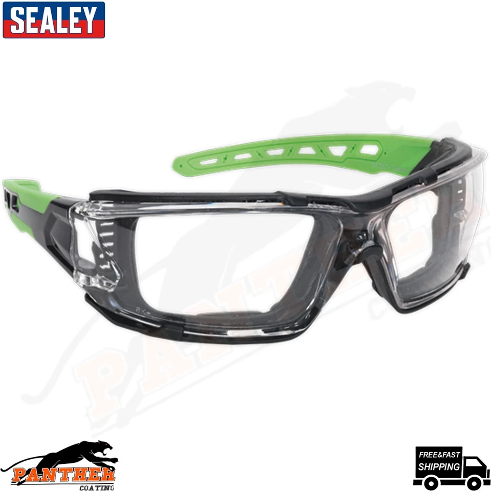 Sealey SSP68 Safety Spectacles with EVA Padding -Clear Lens Glasses Goggles - Image 1 of 1