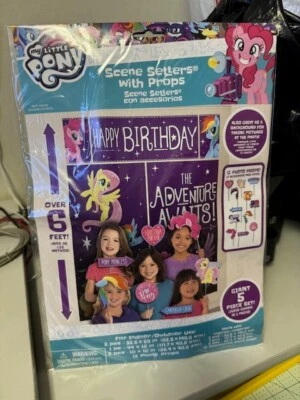 MY LITTLE PONY Friendship Adventures SCENE SETTER w/ PROPS ~ Birthday Supplies - Image 1 of 2