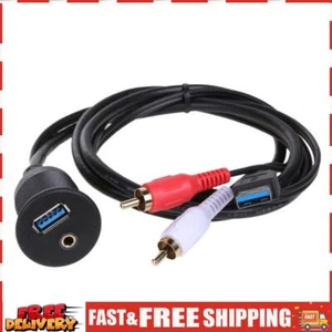 USB 3.0- und 3,5-mm-AUX-auf-USB-3.0-2-Cinch-Verlängerungskabel für die Unterputz - Bild 1 von 10
