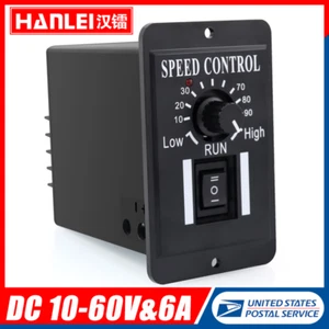 DC 10-60V 6A PWM DC Motor Speed Controller Reversible Switch Regulator Switch - Bild 1 von 7