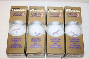 12 Pinnacle GOLD for Women Golf Balls, Breast Cancer Pink Ribbon, 4 Sleeves - Picture 1 of 6