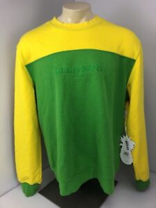 Guess Jeans Farmers Market Sean Wotherspoon Color-Blocked Crewnck Green Apple XL