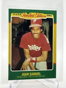 1986 Fleer Limited Edition Juan Samuel Baseball Card #39 NM-MT FREE SHIPPING - Picture 1 of 3