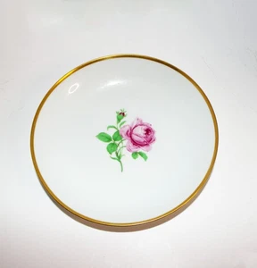 Pink Rose Gold Trim Round White Plate 7.25" Ceramic Porcelain Forstenberg EXC LN - Picture 1 of 7