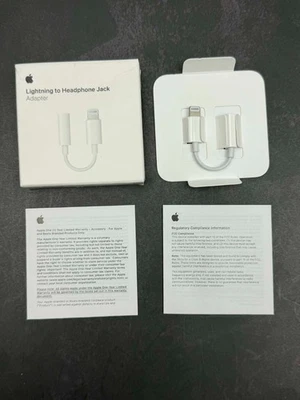 OEM Apple Lightning to Headphone 3.5mm Jack Adapter - White MMX62AM/A - Image 1 of 4
