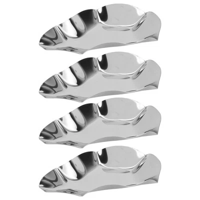 4 pezzi piatti di ostriche uniche: piatti da usura a prova di salsa (argento) - Immagine 1 di 4