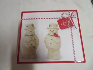 LENOX American Happy holly Days Snowman Salt & Pepper Shakers - Picture 1 of 4