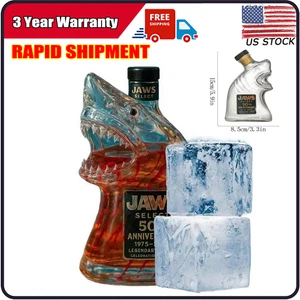 Jaws 50th Anniversary Whiskey Bottle Unique Transparent Limited Edition Gifts - Picture 1 of 10