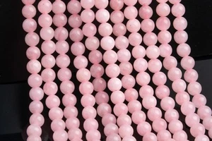 Natural Rose Quartz Gemstone 6 MM Round Smooth Beads Strand 15.5" For Jewelry - Picture 1 of 4