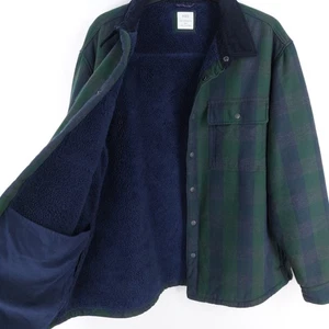 Camisa M&S Para Hombre Talla 3XL Verde Azul Marino Cuadros Sherpa Forrada de Vellón Pesada Utilidad - Imagen 1 de 12