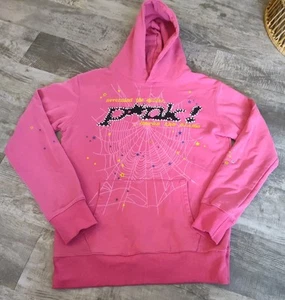 Sp5der Pink Pullover Graphic Hoodie Spider Worldwide + Young Thug Size Small - Picture 1 of 17