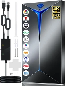 1200+ Miles Amplified TV Antenna for Local Channels Long Range with Signal Boost - Picture 1 of 7