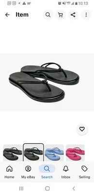 Women's Olukai 'Aka Flip Flop Comfort Sandal Black Size 9W - Image 1 of 4