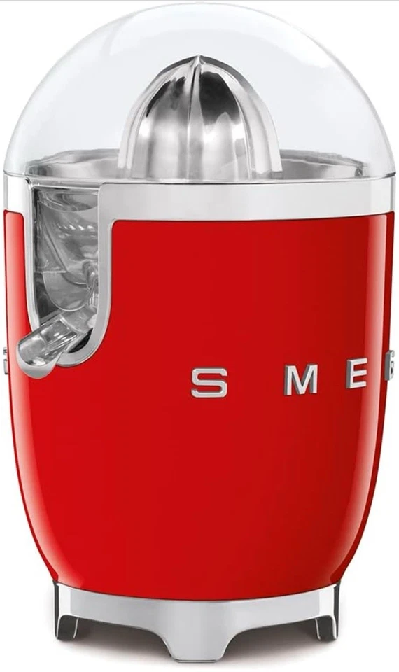 Smeg Electric Red Citrus Juicer with Anti Drip Spout and Lid - Image 1 of 2