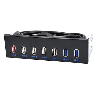 USB 3.0 optical drive slot panel 5.25inch 7port HUB 19PIN to 2-port U3+4-port U2 - Image 1 of 4