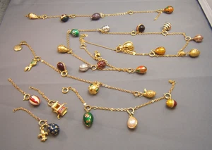 Joan Rivers Faberge Ei + Charms 28 goldfarben veränderbar Harz Emaille Limousine Char - Bild 1 von 11