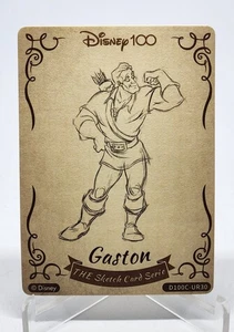 2023 Card Fun Disney 100 Carnival Wood Sketch Card Gaston #D100C-UR30 - Picture 1 of 2