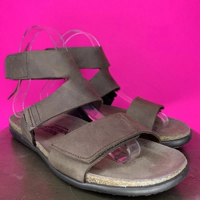 Sandalia Naot Larissa Cuero Marrón Gladiador Correa al Tobillo Talla 7 Foto 1 de 4